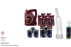 5L MANNOL Motoröl Energy 5W-30 API SL inkl. Additiv Auslaufschlauch Reiniger