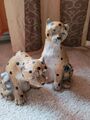 2x Gepard Figur Deko Geparden Leopard Leo