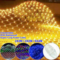LED Lichternetz 3x2m 6x4m Weihnachten Lichtervorhang Lichterkette Innen Oldpmixp