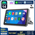 10.1" Android 14 Autoradio 8-Kern 128G GPS Navi WIFI RDS 360° Drehbar Bildschirm