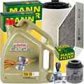 MANN INSPEKTIONSPAKET+5L CASTROL 5W30 MOTORÖL passend für AUDI A1 VW POLO 6R TSI