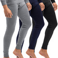 2er Pack  Warme lange Herren Thermo Unterhose grau, dunkelblau, schwarz