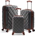 Kofferset 3 Teilig Hartschale Reisekoffer Trolley Hartschalenkoffer Set-M-L-XL