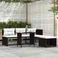 Garten Lounge Set Gartensofa Sitzgruppe Gartenmöbel 4-tlg. Poly Rattan vidaXL