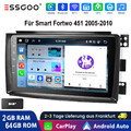 DAB+ Für Smart Fortwo 451 2005-10 64GB Android 13 Carplay Autoradio Navi RDS SWC