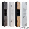 Hochschrank Badschrank Badezimmermöbel Irma Hochglanz modern 30x192 cm Vicco