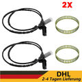 2X ABS-SENSOR + ABS-RING 48 ZÄHNE HINTEN FÜR BMW 1-ER E81 E87 3-ER E90 E91 E92