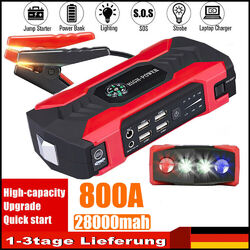 28000mAh Auto KFZ Starthilfe Jump Starter 12V Ladegerät Booster Power Bank PKW