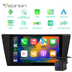 CAM+Android 13 8Core 6+64 Autoradio 9" QLED GPS Navi DSP CarPlay für BMW E90-E93