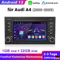 7" Android 13 Autoradio Für Audi A4 8E 8H B6 B7 2000-2009 GPS Navi BT DAB+ 1+32G