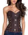 sexy Corsage braun Korsett Corsagentop Gothic Steampunk Vintage Bustier