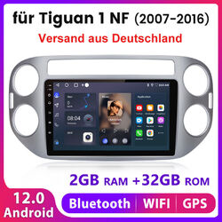 Carplay 2+32G 9''Autoradio FM Für Tiguan1 NF Android12 FM WIFI BT GPS SWC RDS 