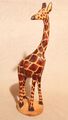 Holz Giraffe stehend Afrika Figur Schnitzerei Handarbeit Holzfigur Deko