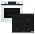 Herdset Bosch Backofen EcoClean mit Induktionskochfeld Booster autark 60 cm NEU