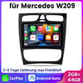 CarPlay Android13 Autoradio GPS Navi DAB+ WiFi Für Mercedes Benz CLK W209 W203