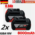 2X 8Ah Original Akku für Bosch 18V Professional GBA GSR GSB BAT618 BAT609 BAT620