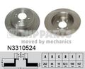 2x Bremsscheibe NIPPARTS N3310524 für IB ACTIVE HYUNDAI RB GB i20 2 ACCENT 4 Van