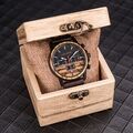 Herren Holzuhr Holz Armbanduhr Chronograph Männeruhr Herrenuhr Weihnachten