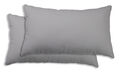 2er Pack Kissenbezug Kissenhülle 40x80 cm silber Uni Kopfkissen Hülle Baumwolle