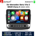 Android13 Autoradio Für Benz Vito Viano W639 2003-2015 Carplay GPS Nav WIFI 128G