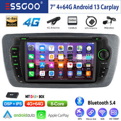 DAB+ 4+64G Android 13 Autoradio Apple Carplay Navi Für Seat Ibiza MK4 6J 2009-13