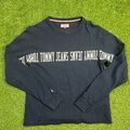 Tommy Hilfiger Pullover Blau Damen Herren Sweatshirt Langarm Shirt Größe XS