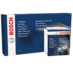 BOSCH Inspektionspaket Ölfilter Luftfilter für Nissan Urvan Bus E24 2.5 D 2.3