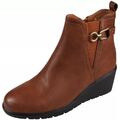 Damen Stiefeletten Keilabsatz Freizeit Bequem Chelsea Zwickel Plateau Schuhe Größen