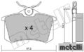 metelli 22-0100-1 Bremsbelagsatz für Scheibenbremse Bremsbelagsatz 