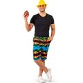 Hawaii Kostüm Aloha Shorts Blau mit Palmen für Herren Gr. 48-58 Beachparty