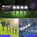 4er LED Solar Strahler Solar-Leuchte Solarspot Garten Leuchte Spot Weiß 120LM