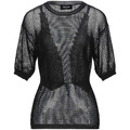 DSQUARED2 T-Shirt Top Baumwolle Mesh Tie Waist Wickeltop Schwarz Gr. S - UVP 488,00 €