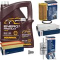 BOSCH Inspektionpaket 6 L MANNOL Energy Premium 5W-30 für VW Golf V 2.0 GTI