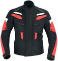 Motorrad Jacke Cordura Motorradjacke mit Protektoren Textil Schwarz