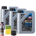 Motoröl 5W30 LIQUI MOLY Top Tec 4600 3L +MANN Ölfilter +Ölschlammspülung