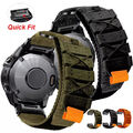 Quick Fit Nylon Armband Ersatz für Garmin Fenix 7/7X 6/6X Pro 5/5X Plus 3 3HR DE