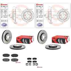 brembo XTRA BREMSSCHEIBEN + BELÄGE VORNE   HINTEN passend für HYUNDAI i30 FDVA 300x28mm // HA 262x10mm // Einschränkungen beachten