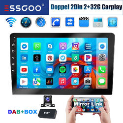 DAB+ Autoradio Doppel 2Din Android 13 Carplay Bluetooth 2+32GB WIFI GPS NAVI Kam