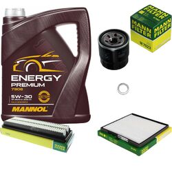 MANN Inspektionspaket 5 L MANNOL Energy Premium 5W-30 für Hyundai i10 1.0