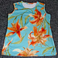 ♛ in Print  ♛hellblaues T-Shirt mit Blüten und Steinchen Gr. 44