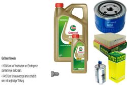 MANN-FILTER Inspektionspaket 6 L Castrol EDGE 5W-30 LL passend für Lada 111 2111