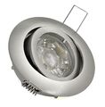 Decken Einbaurahmen Lana Edelstahl geb. 230V GU10 5Watt = 50W Power Led COB IP20