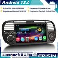 8-Kern Android 12 Autoradio GPS Navi DAB+ RDS DSP Bluetooth OBD2 4G Für Fiat 500