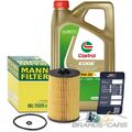 MANN-FILTER ÖLFILTER+5L CASTROL EDGE FST 5W-30 LL FÜR VW SHARAN  TIGUAN 1.6 2.0