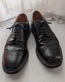 LOAKE Black Brogues 8,5 J 5-Hole - Herrenschuhe Goodyear Welted, Made In England