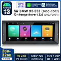 DAB+ Autoradio Android 13.0 2GB+32GB Carplay Für BMW 5er E39 X5 E53 7er E38 GPS 