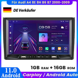 9" Für Audi A4 8E 8H B6 B7 2000-2009 Autoradio Navi GPS BT WIFI Android Carplay