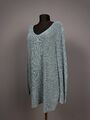 Eileen Fisher grauer 100% Bio Leinen Strickpullover Pullover Pulli Gr. XL