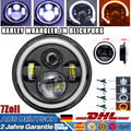 7Zoll LED Haupt Hi/Lo DRL Projektor Scheinwerfer Für Harley Motorrad E-Geprüft✔✔