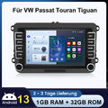 Carplay Für VW Passat Touran Tiguan 1+32G Android 13 Autoradio GPS NAVI SWC DAB+